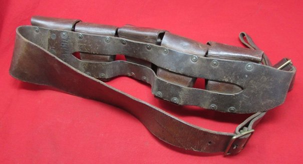  British WWI-WWII Leather Ammunition Bandoleer — image 4