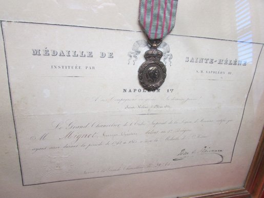  French Napoleonic War St Helena Medal & Document, 5th Dragoons Veteran — image 4