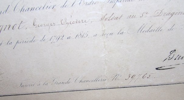  French Napoleonic War St Helena Medal & Document, 5th Dragoons Veteran — image 6