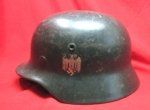  German WWII Heer M1940 Steel Helmet,Complete,  NS64