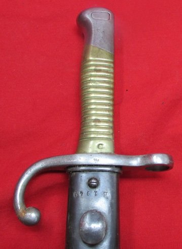  Argentine M1891 Mauser Bayonet, Brass Handle, WKC Mfg — image 3