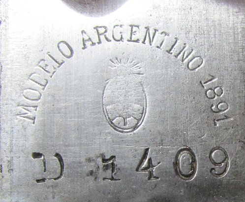  Argentine M1891 Mauser Bayonet, Brass Handle, WKC Mfg — image 8