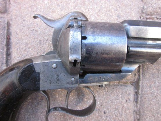  French Civil War Era, 1854 Model Lefaucheux Pinfire Pistol, 12mm — image 3
