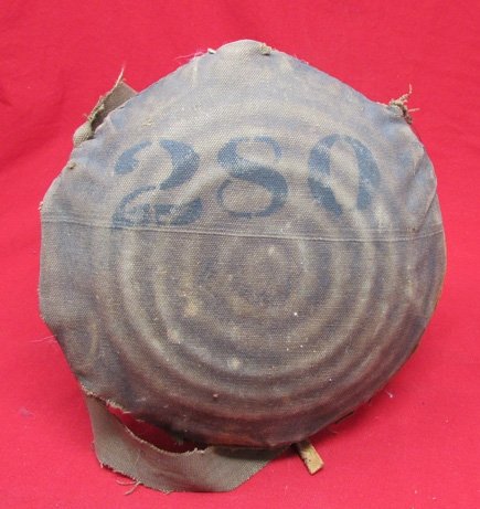  US Civil War-Indian Wars Issue Bullseye Canteen, Canvas Strap — image 2