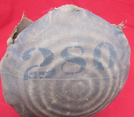  US Civil War-Indian Wars Issue Bullseye Canteen, Canvas Strap — image 3