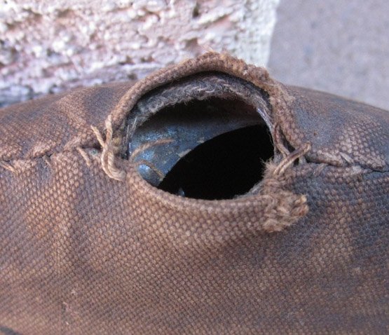  US Civil War-Indian Wars Issue Bullseye Canteen, Canvas Strap — image 7