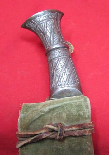  Nepalese Khukri, Green Velvet Covered Sheath — image 3