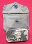 US WWII Canvas Bandage Pouch & Carlisle Bandage, WLMC 1943