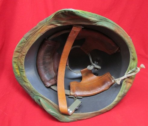  Swiss WWII-Cold War Era M18-40 Steel Helmet & Camouflage Cover — image 5