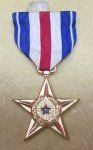US WWII Silver Star, Slot Brooch Suspension, Cased