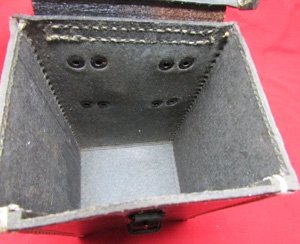  German WWII Black Leather Equipment Carrying Case 1942 — image 6
