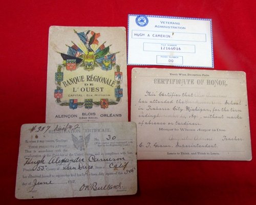  US WWI Doughboy Dog Tag, Paybook Lot, California Soldier, 40th Division — image 10