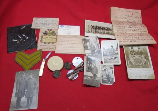  US WWI Doughboy Dog Tag, Paybook Lot, California Soldier, 40th Division — image 2