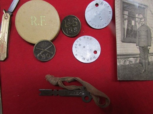  US WWI Doughboy Dog Tag, Paybook Lot, California Soldier, 40th Division — image 3