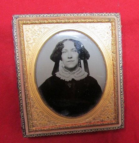  US Pre Civil War Era Ambrotype, Beautiful Woman, 1/6th Plate — image 2