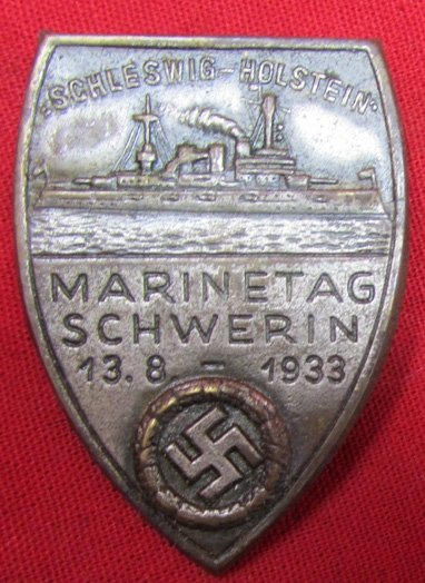  German WWII Marine Day Tinnie 1933, Battleship Schleswig-Holstein — image 2