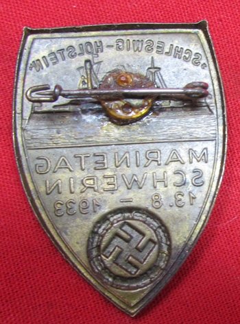  German WWII Marine Day Tinnie 1933, Battleship Schleswig-Holstein — image 3