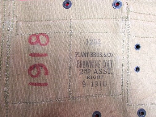  US WWI BAR 2nd Assistant Gunner's Belt, Plant Brothers 1918 — image 5