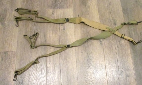  US WWII  M1936 Suspenders, Mixed Color Canvas, Hinson 1942 — image 3