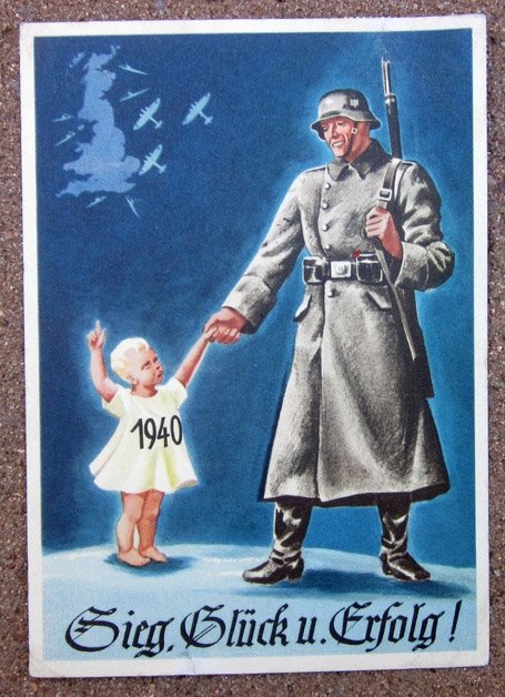  German WWII Postcard, Feldpost, New Year 1940 — image 2