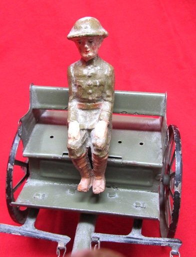  Post WWI, German mfg, US or British Toy Artillery Cannon & Limber — image 7