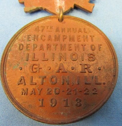  US Civil War, GAR Medal,Alton Illinois 1913 — image 2