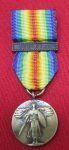 US WWI Navy Victory Medal, Miniature with Overseas Clasp