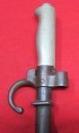 French WWI 1886 Lebel Rifle Bayonet Hooked Guard, Early Mfg