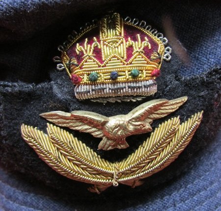  British WRAF Brimmed Service Hat with Kings Crown — image 3