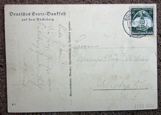  German WWII Postcard, Hitler Dankefest 1935 — image 3
