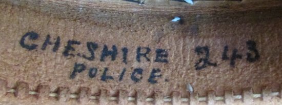 British WWII Cheshire Constabulary Police Helmet, Dated 1935 — image 9