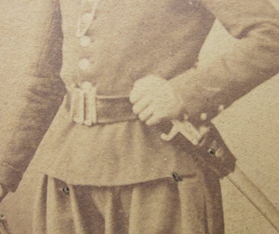  French Second Empire CDV, Chasseur Soldier, Interlocking Buckle — image 3