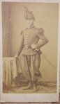 French Second Empire CDV, Chasseur Soldier, Interlocking Buckle