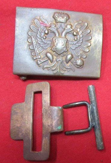  Austrian WWI Enlisted Buckle & Keeper, Field Recovered — image 2
