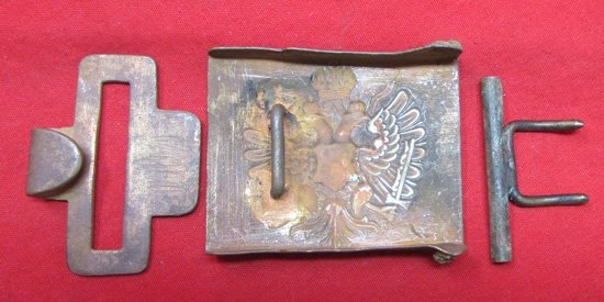  Austrian WWI Enlisted Buckle & Keeper, Field Recovered — image 3