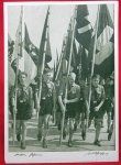 German WWII Postcard, Hitler Youth Banners, 1938