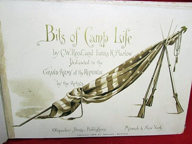  GR CONS. US Post Civil War Bits of Camp Life Book, GAR Dedication 1888 — image 3