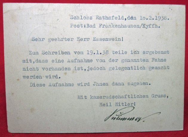  German WWII Postcard, Reichskriegerbund Anniversary 1786-1936 — image 3