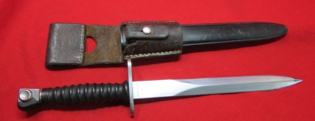  Swiss M1957 Bayonet & Leather Frog — image 6