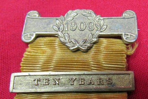  British Pre WWI London County School Attendance Medal, 1902, Ten Years, Edward VII — image 3