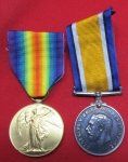 British WWI War Medal and Victory Medal, Lieut S.H.H.Wood