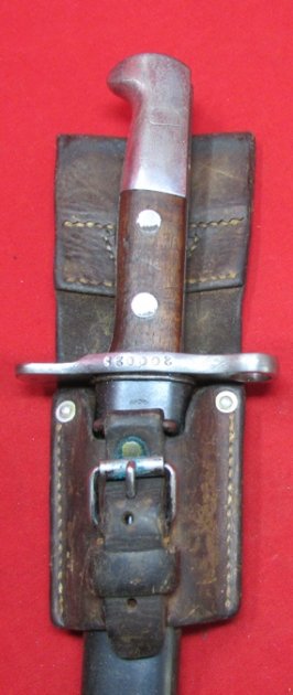 Swiss, M1911 Schmidt-Rubin Rifle Bayonet and Frog, Waffenfabrik Neuhausen — image 3
