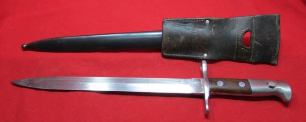  Swiss, M1911 Schmidt-Rubin Rifle Bayonet and Frog, Waffenfabrik Neuhausen — image 7