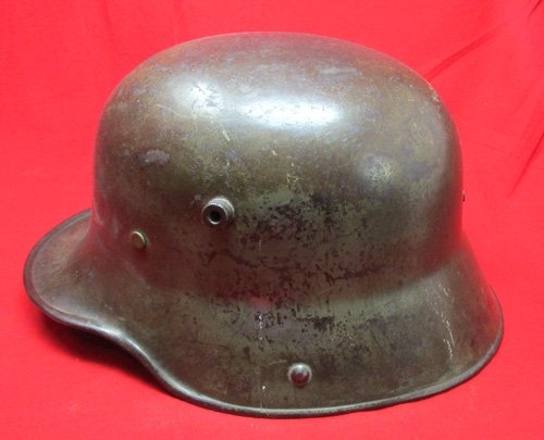  German WWI M1916 Steel Helmet, ET66, Original Paint, Replaced Liner — image 2