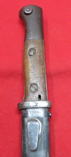 German WWI S84/98 Bayonet, WWII Scabbard, Heller Marienthal Mfg — image 5