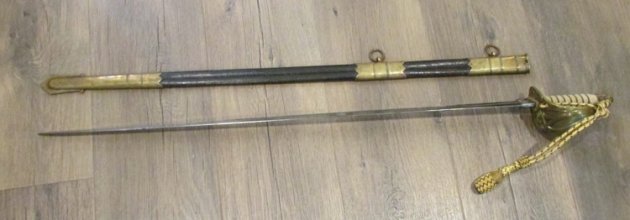  British WWI-WWII, Royal Navy Officers Sword & Knot, Shannon & Sons, Devenport — image 10