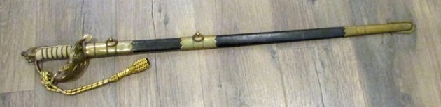  British WWI-WWII, Royal Navy Officers Sword & Knot, Shannon & Sons, Devenport — image 8