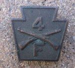 US Pre WWI, Pennsylvania NG Keystone Collar Ins, 4 F