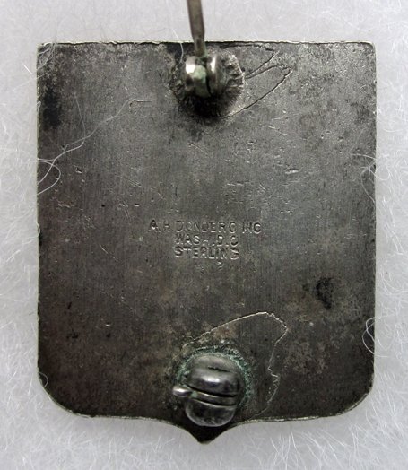  US Pre WWII Distinctive Unit Insignia, Pinback, Dondero, Washington DC, Sterling — image 3