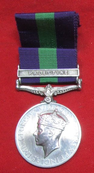  British 1918 General Service Medal, Palestine Clasp, York & Lancaster — image 2